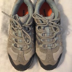 Merrell Grey and Blue Hiking Shoes